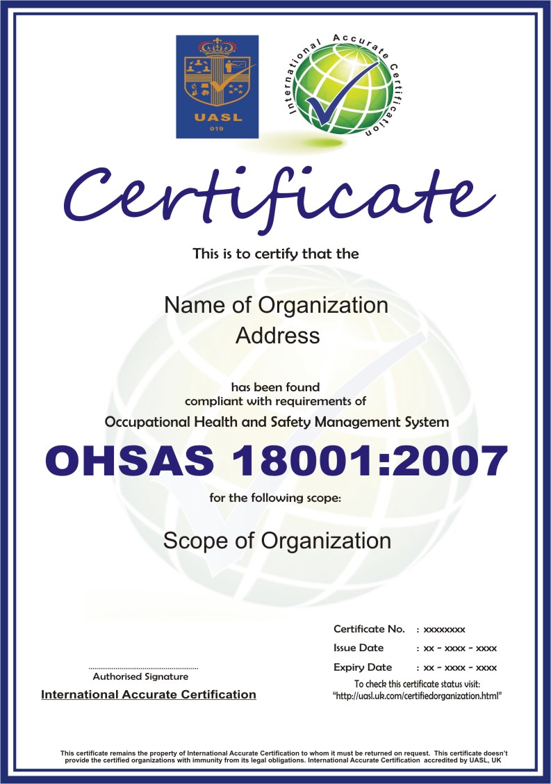 IACERT_OHSAS_18001_2007